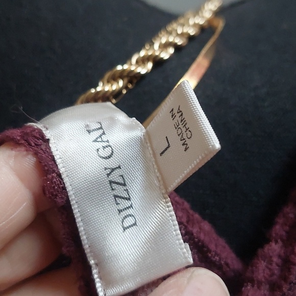 Embroidered Crochet Burgundy Open Front Duster Kimono L Indie Boho Festival - Picture 8 of 12